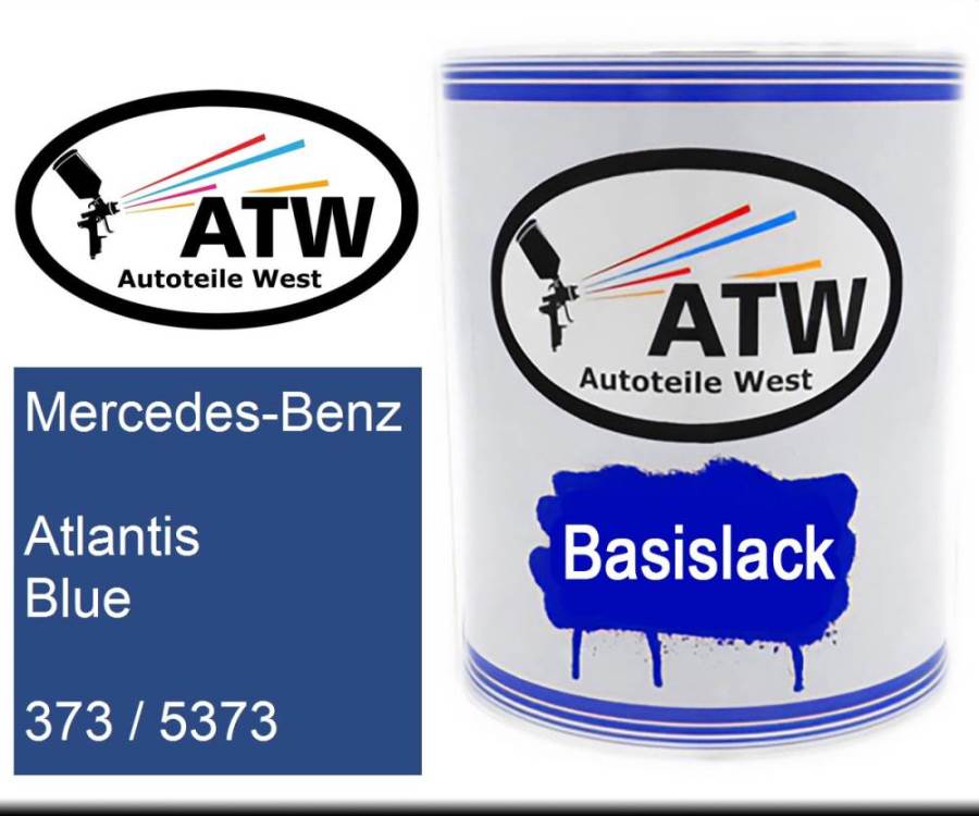 Mercedes-Benz, Atlantis Blue, 373 / 5373: 1L Lackdose, von ATW Autoteile West.